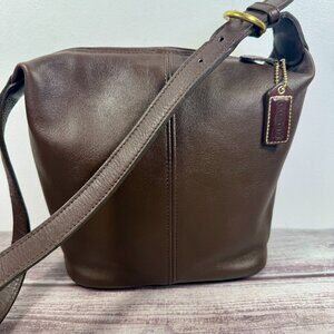 Vintage COACH 4148 Dark Brown Leather Soho Shoulder Bag Made in USA EXCELLENT